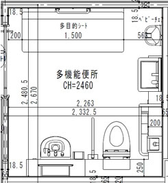 手荷物受取所トイレ図面